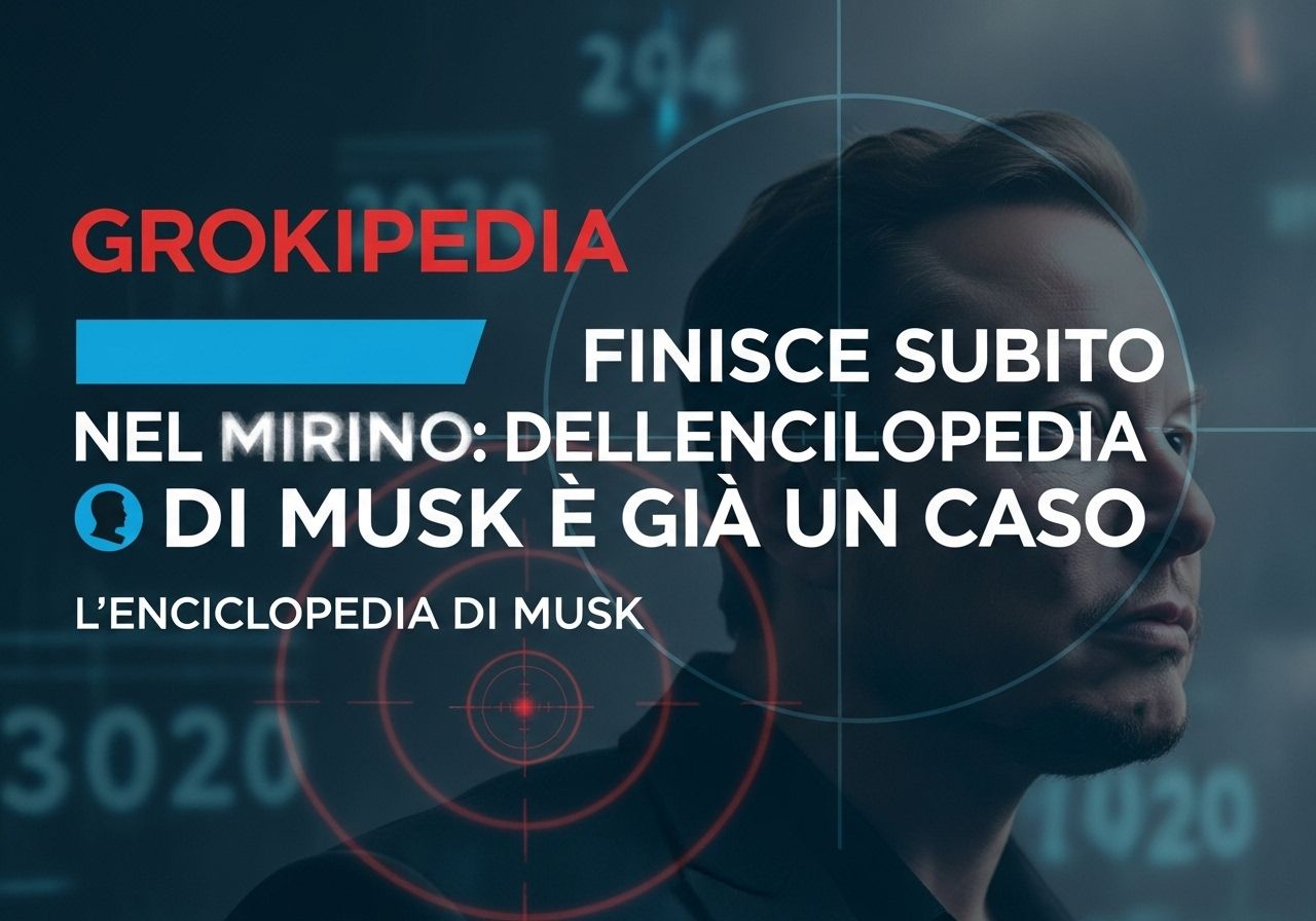 Grokipedia finisce subito nel mirino: il lancio dell'enciclopedia di Musk è già un caso.