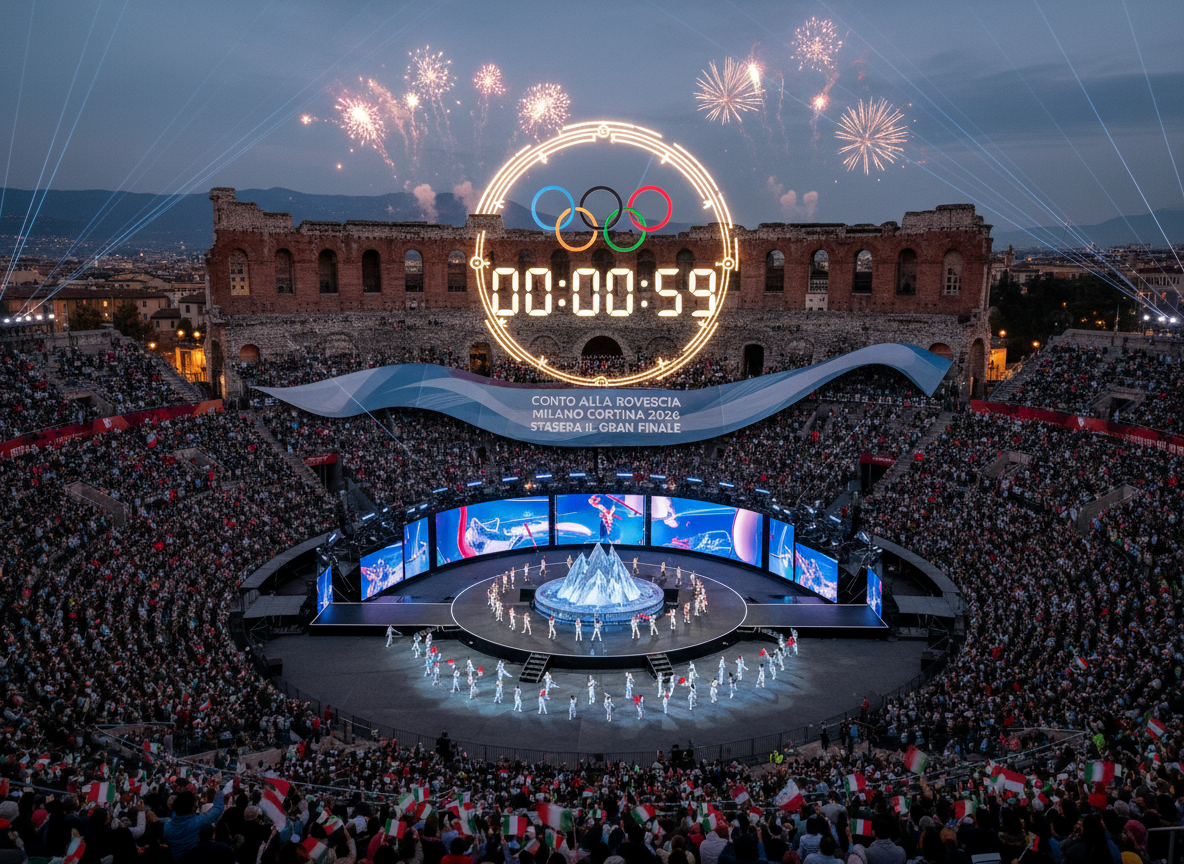 Arena di Verona, conto alla rovescia per la cerimonia di chiusura delle Olimpiadi: stasera il gran finale di Milano Cortina