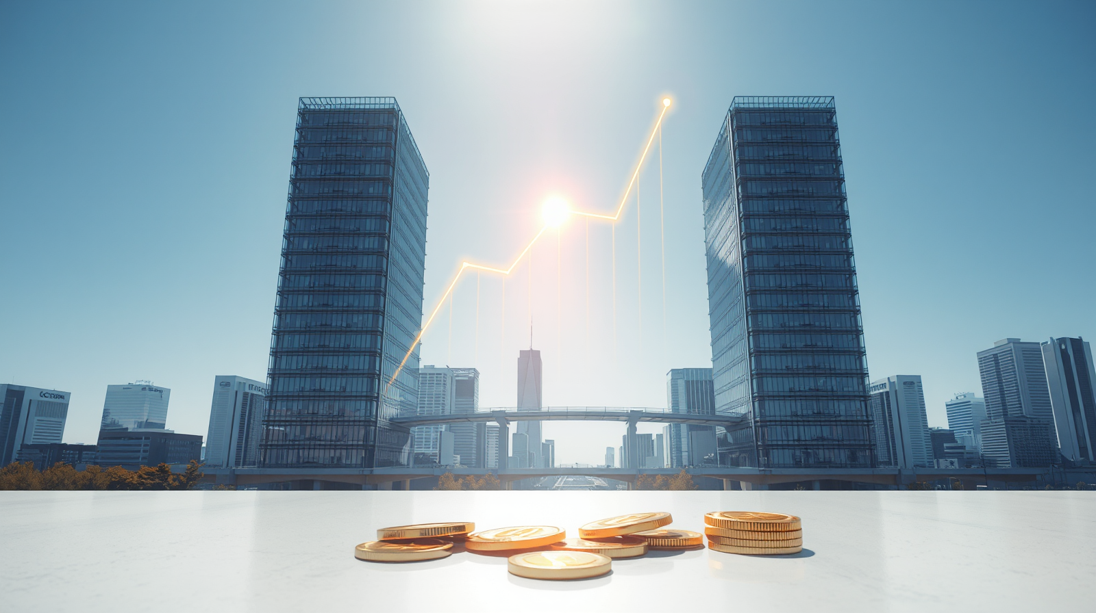 Ponte di vetro che unisce due grattacieli sotto la luce del giorno, simbolo dell'adempimento collaborativo tra Fisco e imprese